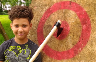 Axe Throwing Kids Party at Adventure Now, Manchester